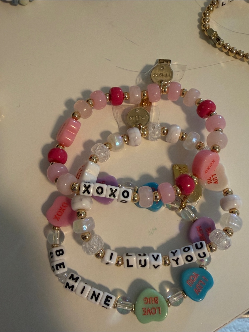 Little Words Project Valentines Bracelet set M/L